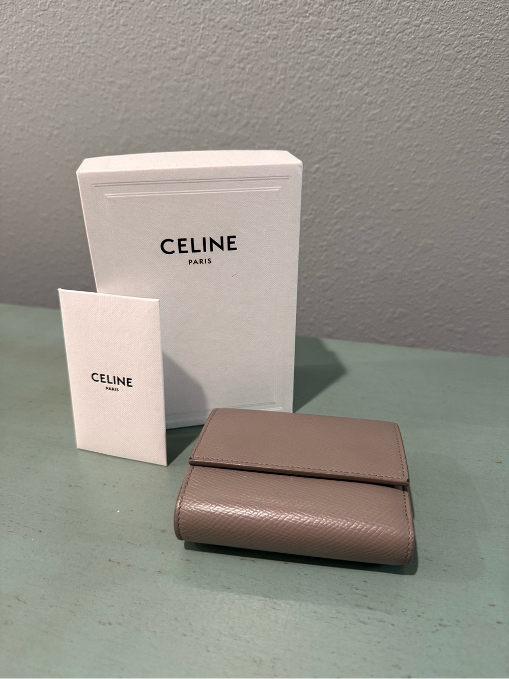 Celine Compact Wallet in Taupe Gray *full inclusion*